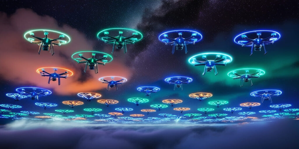 Shows de Drones: O Futuro dos Eventos ao Vivo